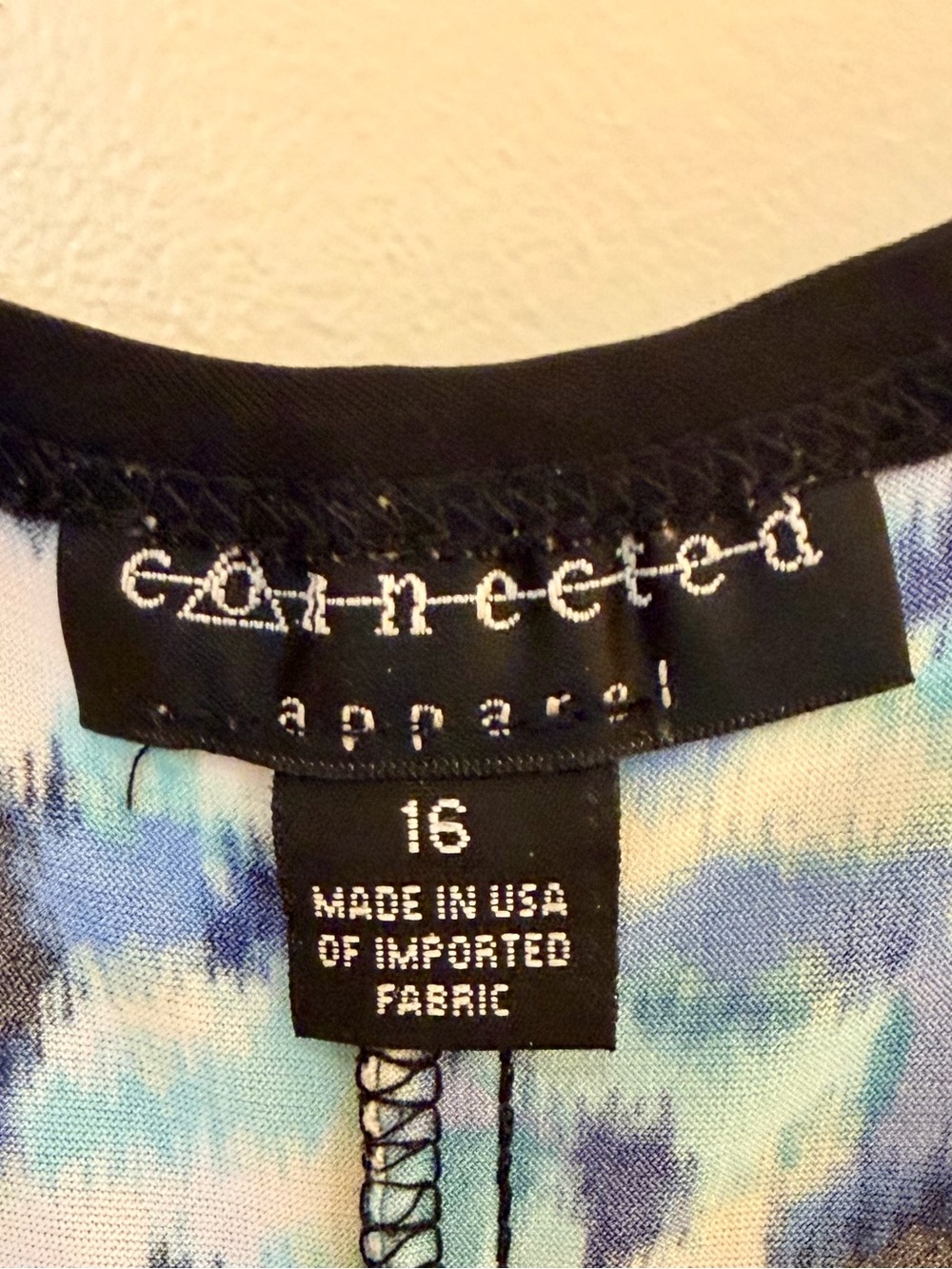 connected apparel Black, Blue and White Printed Maxi Dress - Picture 3 of 4
